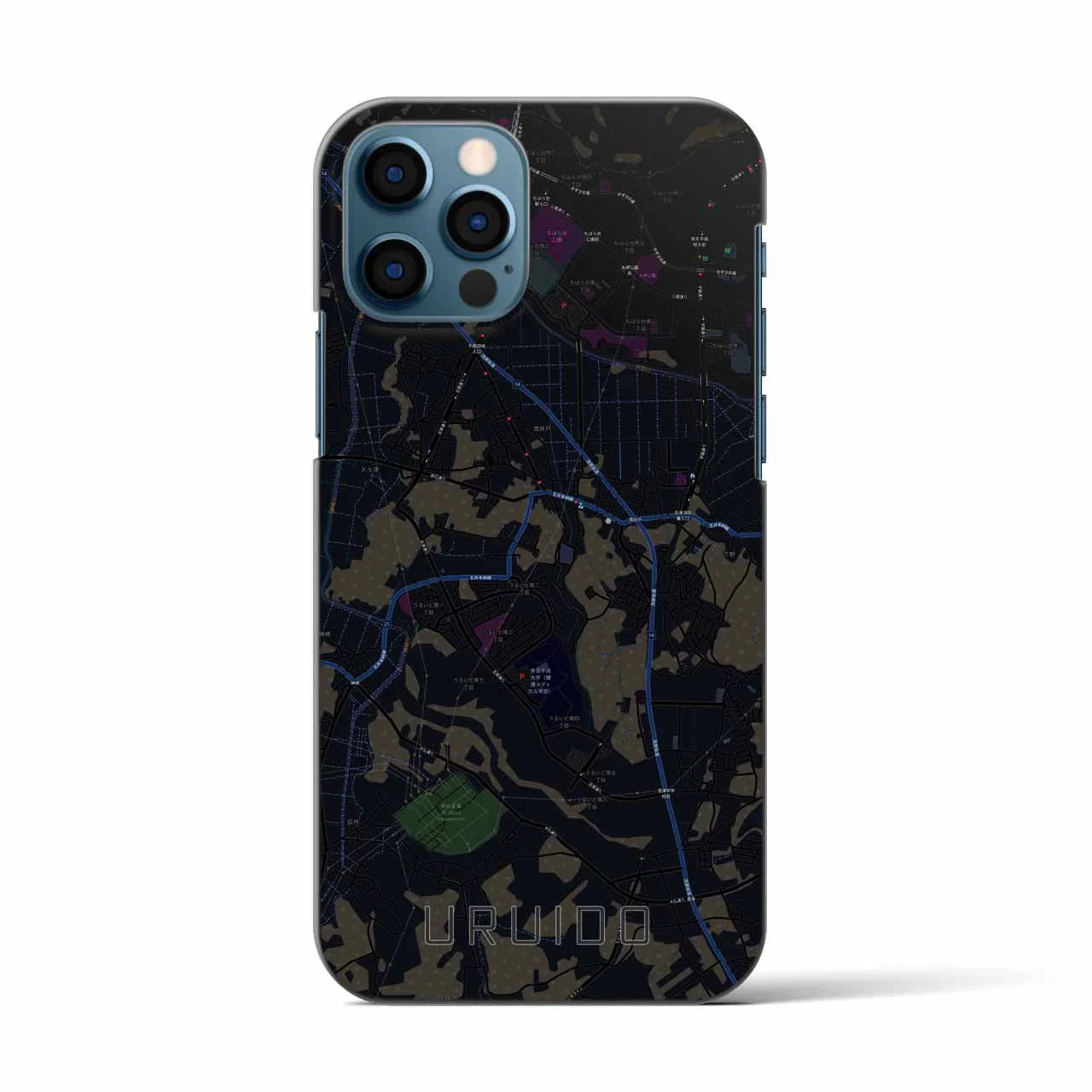 【潤井戸(千葉県)】地図柄iPhoneケース(バックカバータイプ)