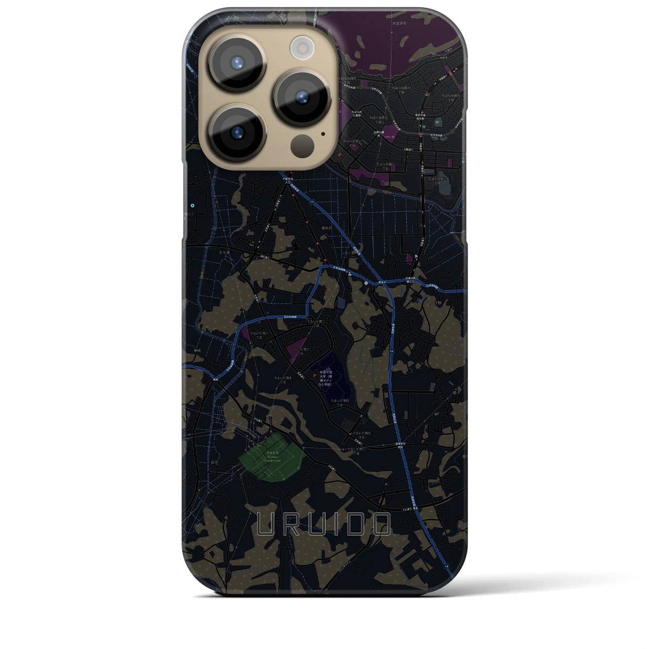 【潤井戸(千葉県)】地図柄iPhoneケース(バックカバータイプ)