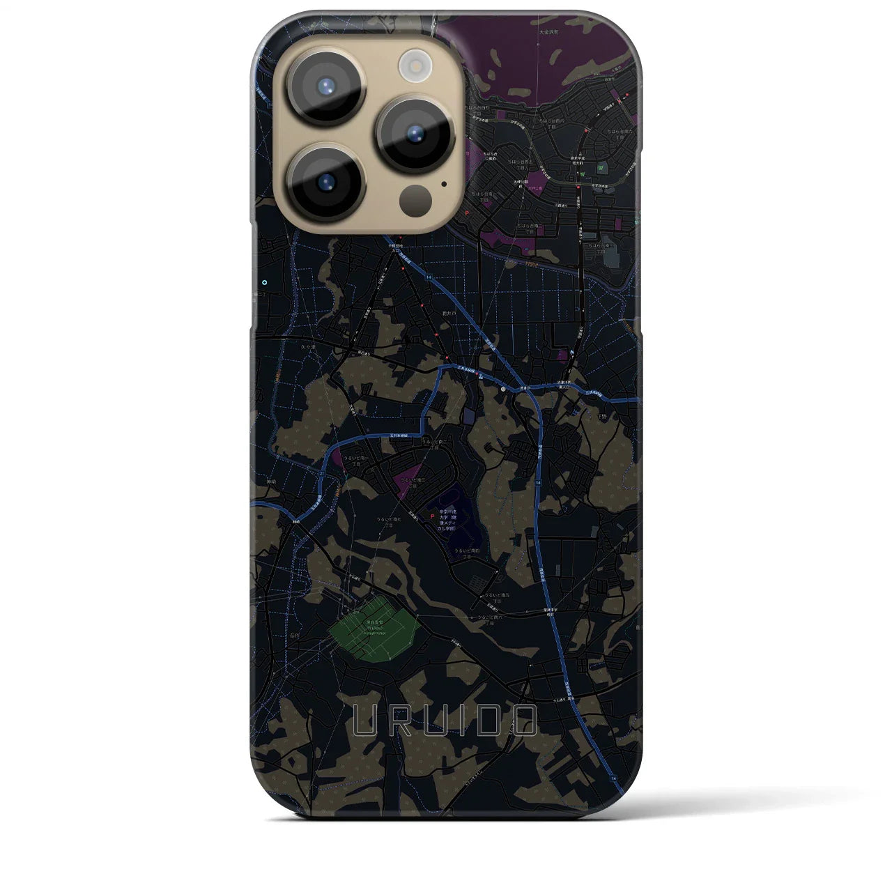 【潤井戸(千葉県)】地図柄iPhoneケース(バックカバータイプ)