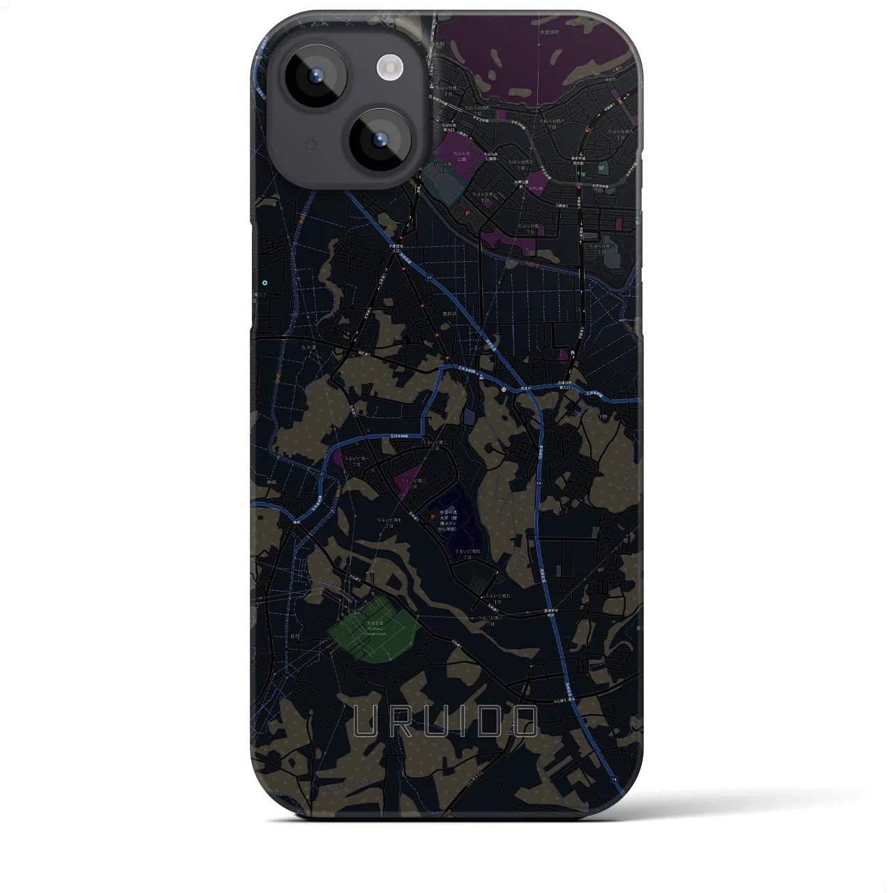 【潤井戸(千葉県)】地図柄iPhoneケース(バックカバータイプ)