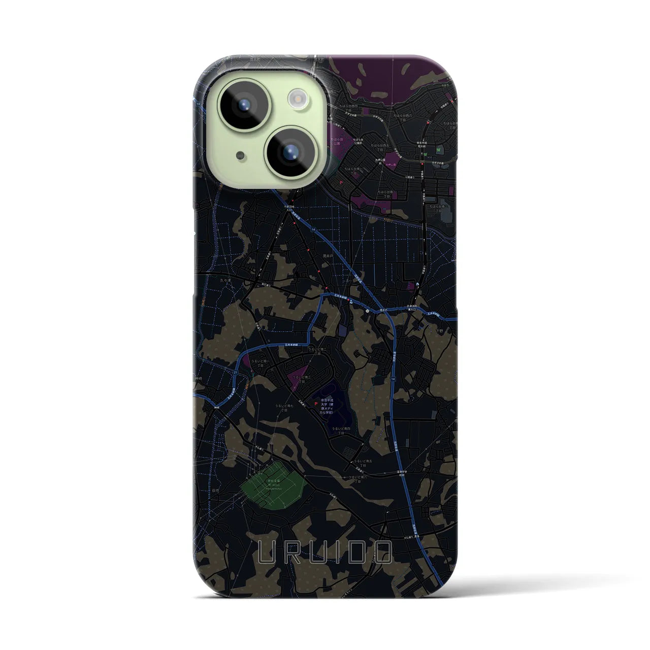 【潤井戸(千葉県)】地図柄iPhoneケース(バックカバータイプ)