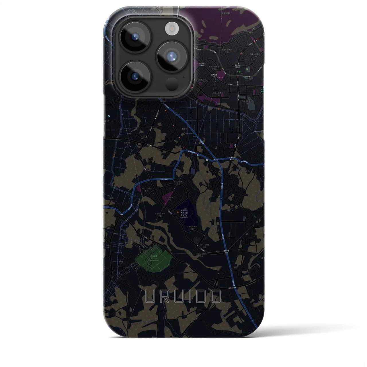 【潤井戸(千葉県)】地図柄iPhoneケース(バックカバータイプ)