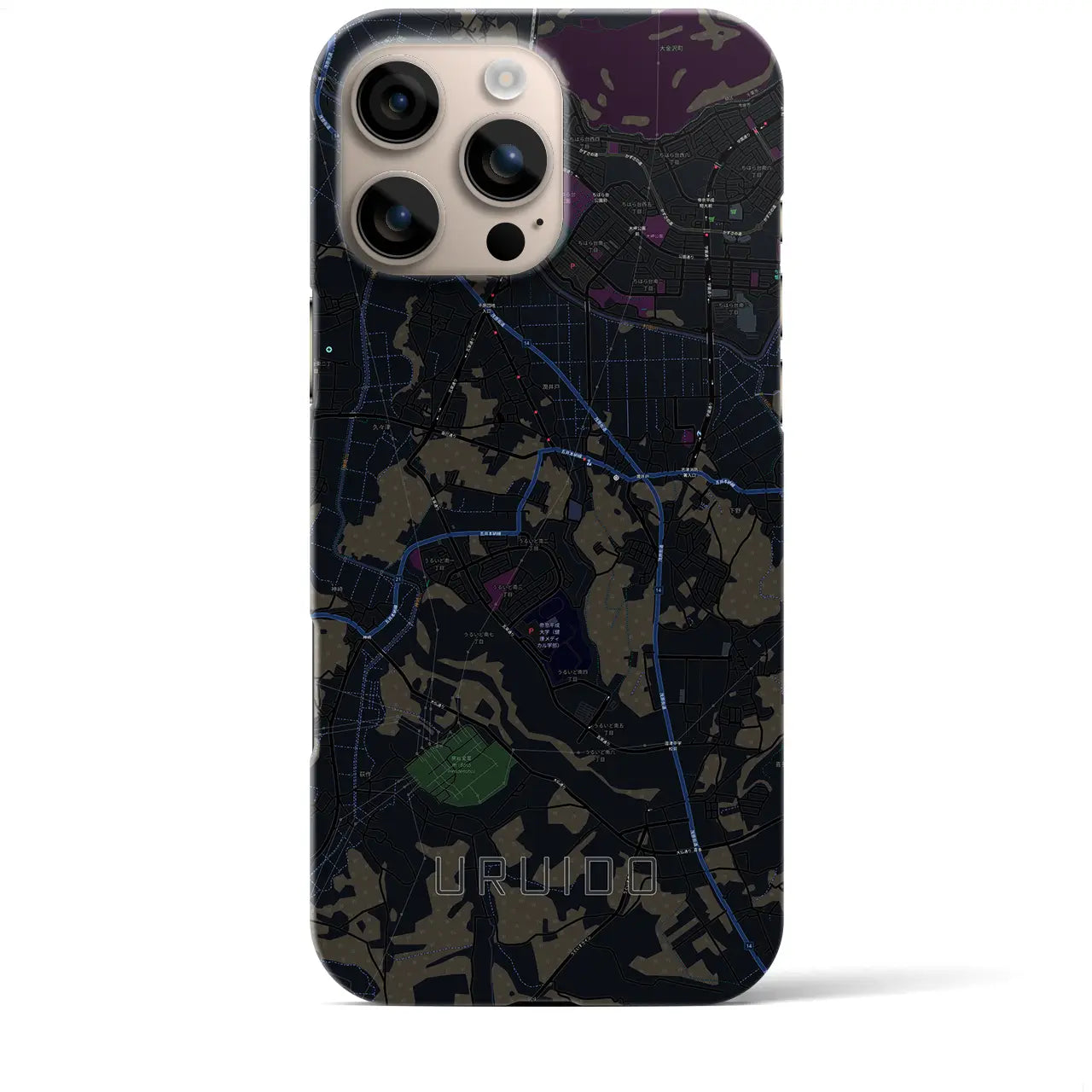 【潤井戸(千葉県)】地図柄iPhoneケース(バックカバータイプ)