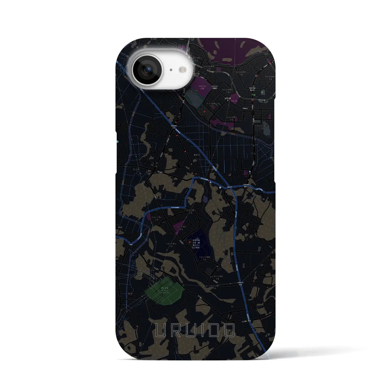 【潤井戸(千葉県)】地図柄iPhoneケース(バックカバータイプ)