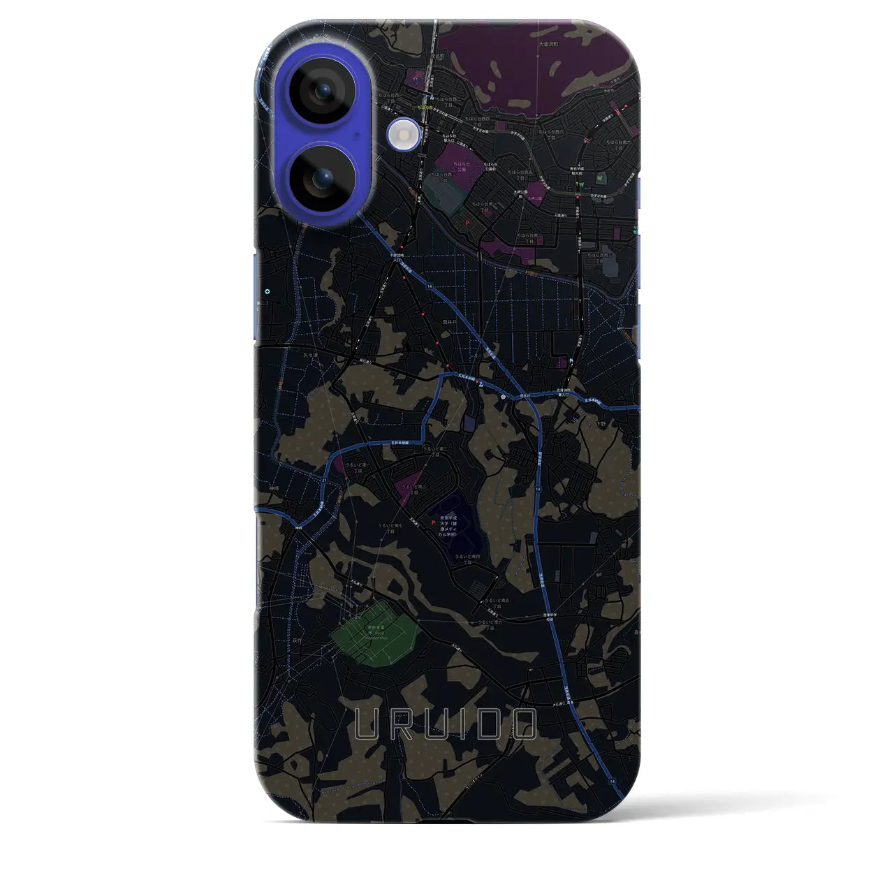 【潤井戸(千葉県)】地図柄iPhoneケース(バックカバータイプ)