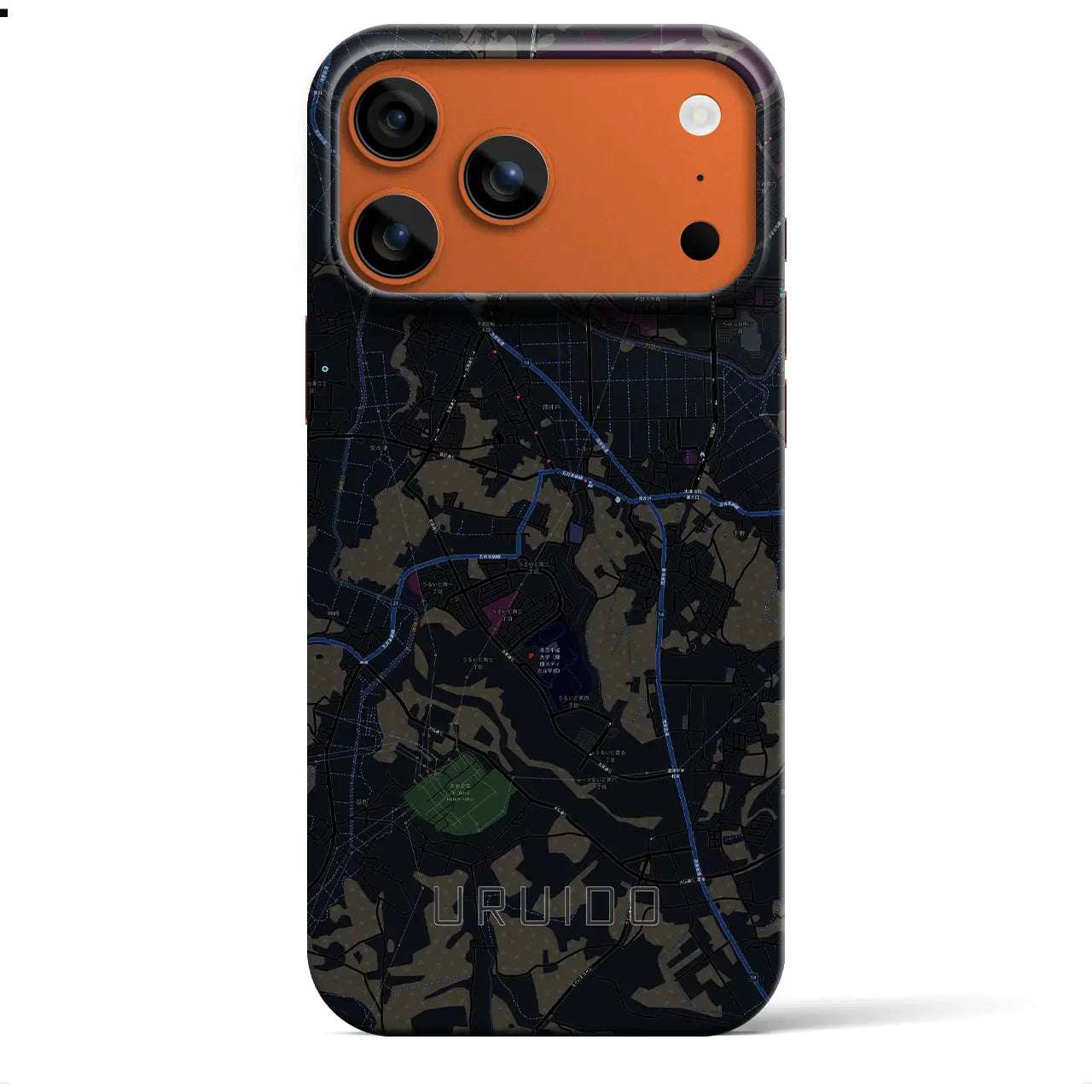 【潤井戸(千葉県)】地図柄iPhoneケース(バックカバータイプ)