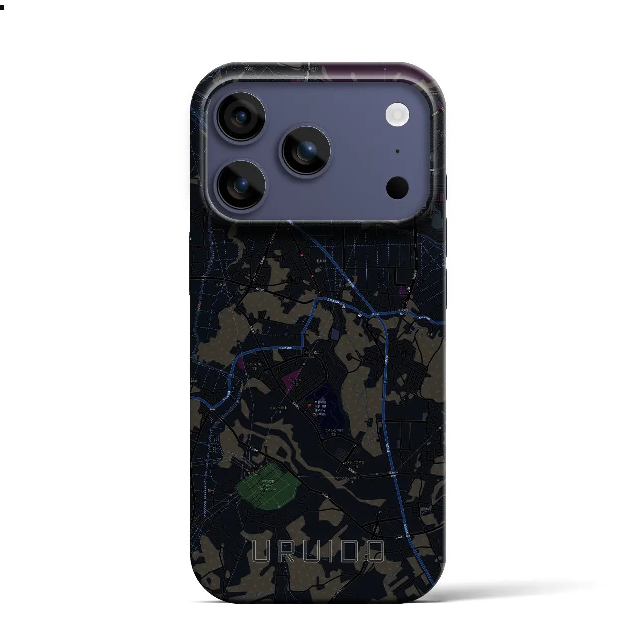 【潤井戸(千葉県)】地図柄iPhoneケース(バックカバータイプ)