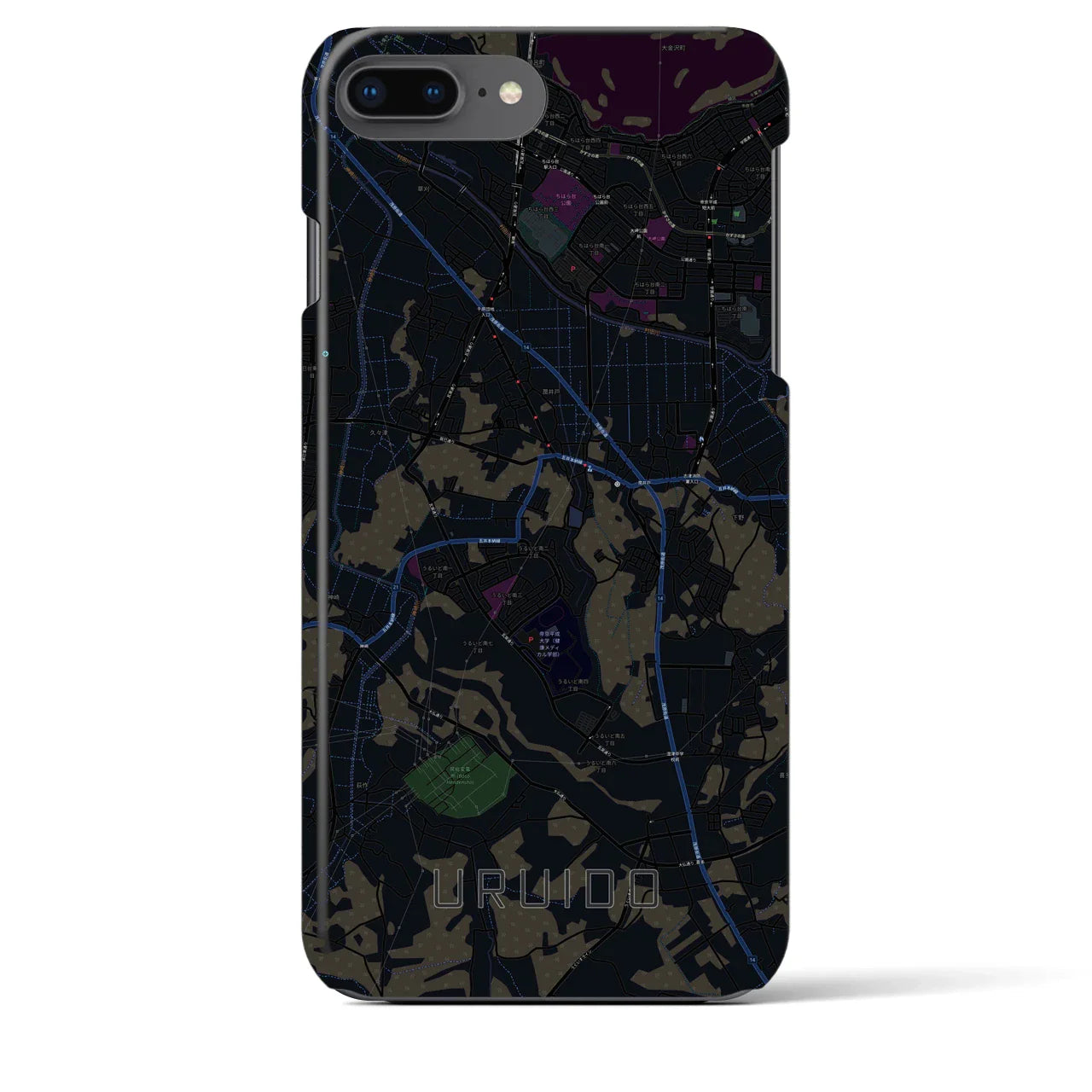 【潤井戸(千葉県)】地図柄iPhoneケース(バックカバータイプ)