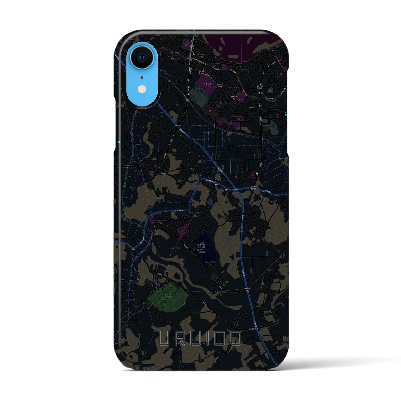 【潤井戸(千葉県)】地図柄iPhoneケース(バックカバータイプ)