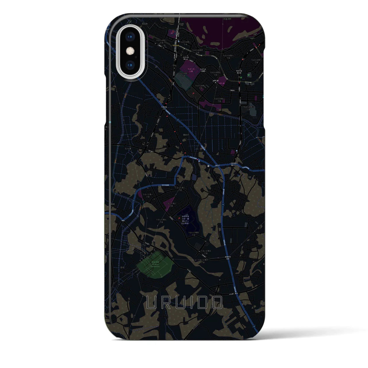 【潤井戸(千葉県)】地図柄iPhoneケース(バックカバータイプ)
