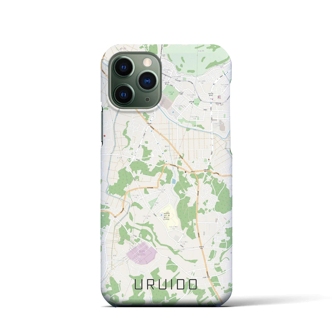 【潤井戸(千葉県)】地図柄iPhoneケース(バックカバータイプ)