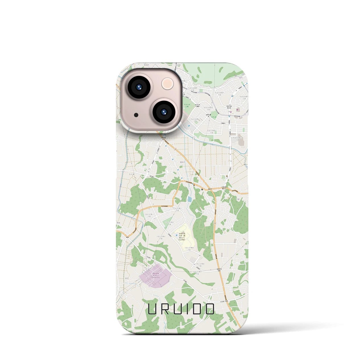 【潤井戸(千葉県)】地図柄iPhoneケース(バックカバータイプ)