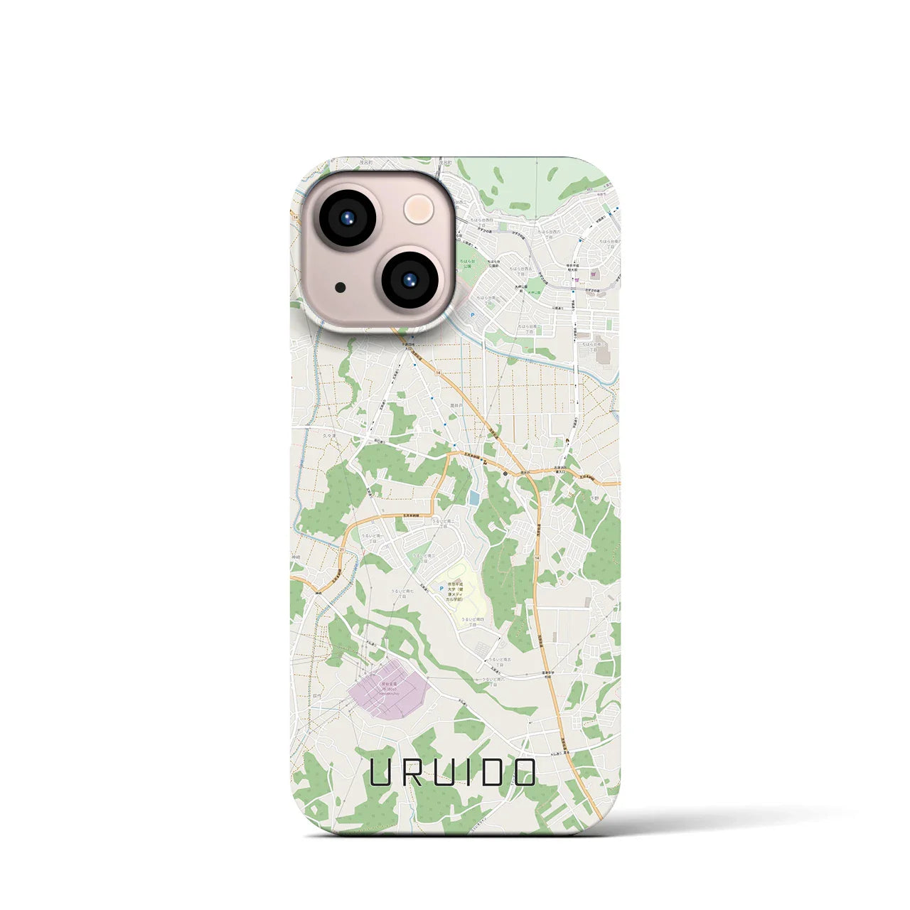 【潤井戸(千葉県)】地図柄iPhoneケース(バックカバータイプ)