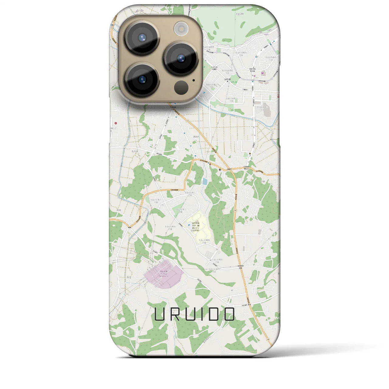 【潤井戸(千葉県)】地図柄iPhoneケース(バックカバータイプ)