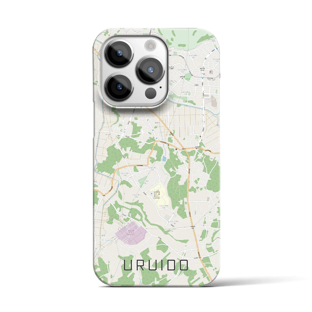 【潤井戸(千葉県)】地図柄iPhoneケース(バックカバータイプ)