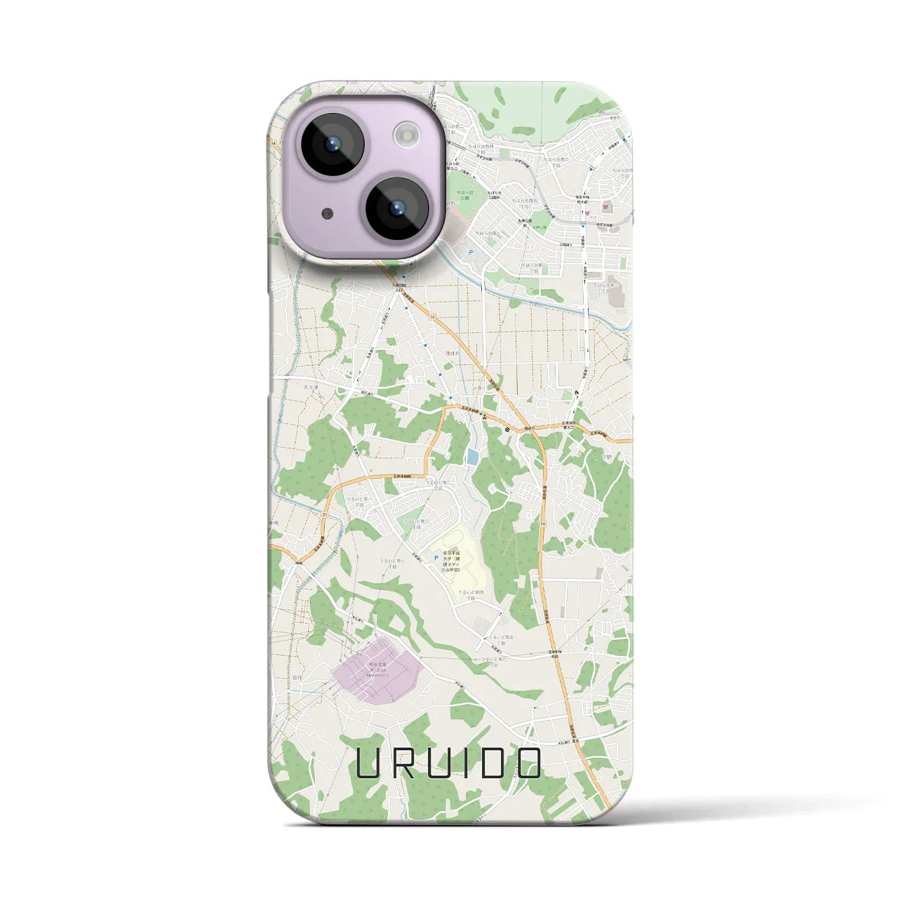 【潤井戸(千葉県)】地図柄iPhoneケース(バックカバータイプ)