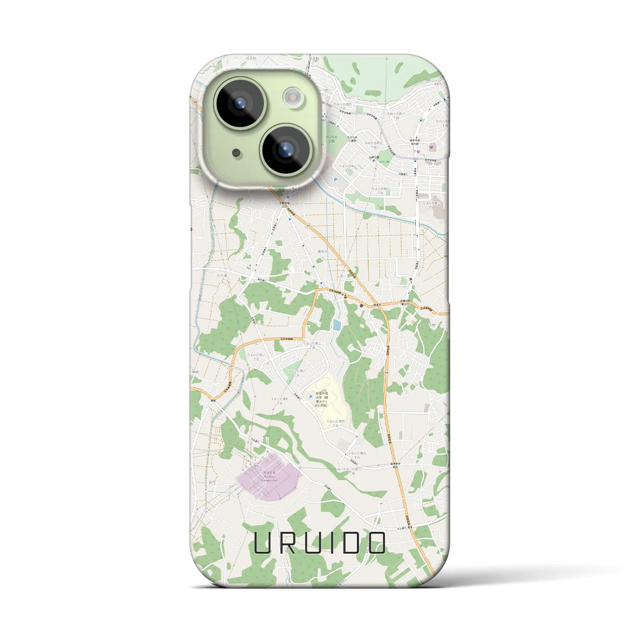 【潤井戸(千葉県)】地図柄iPhoneケース(バックカバータイプ)