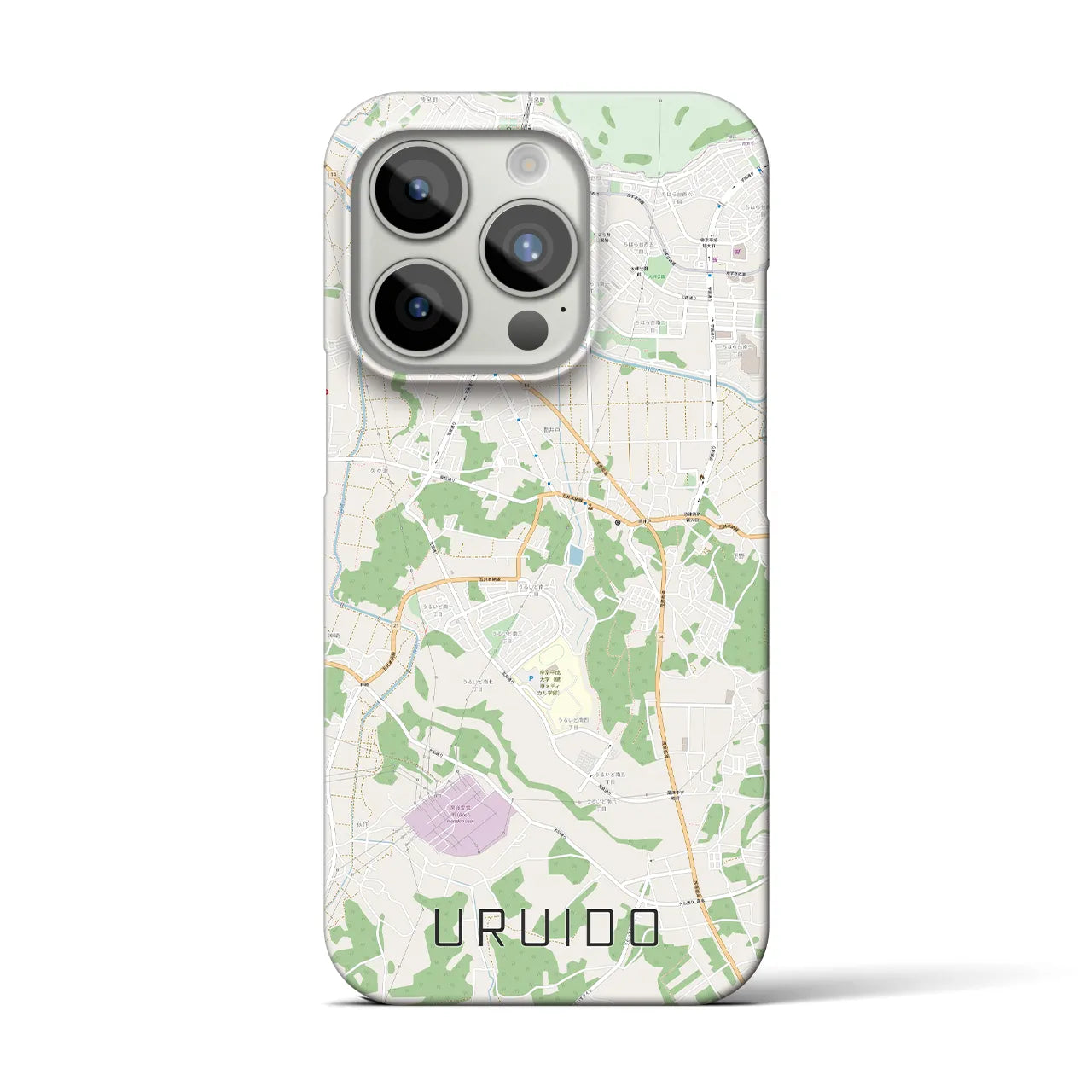 【潤井戸(千葉県)】地図柄iPhoneケース(バックカバータイプ)