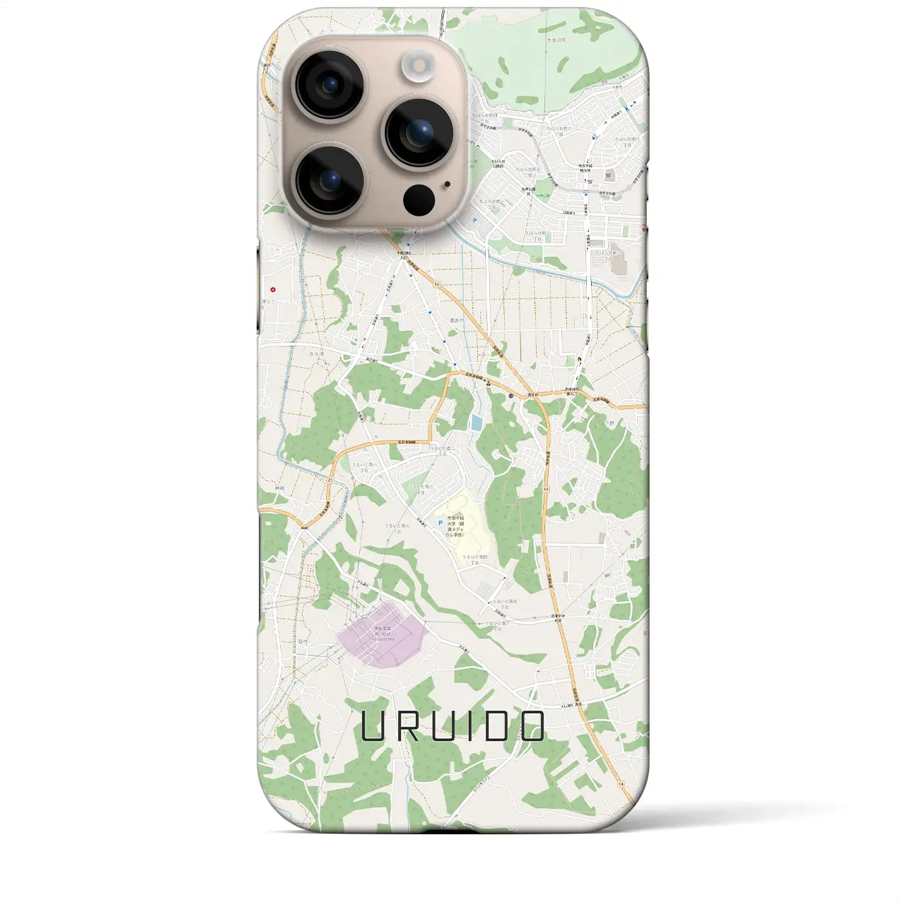 【潤井戸(千葉県)】地図柄iPhoneケース(バックカバータイプ)