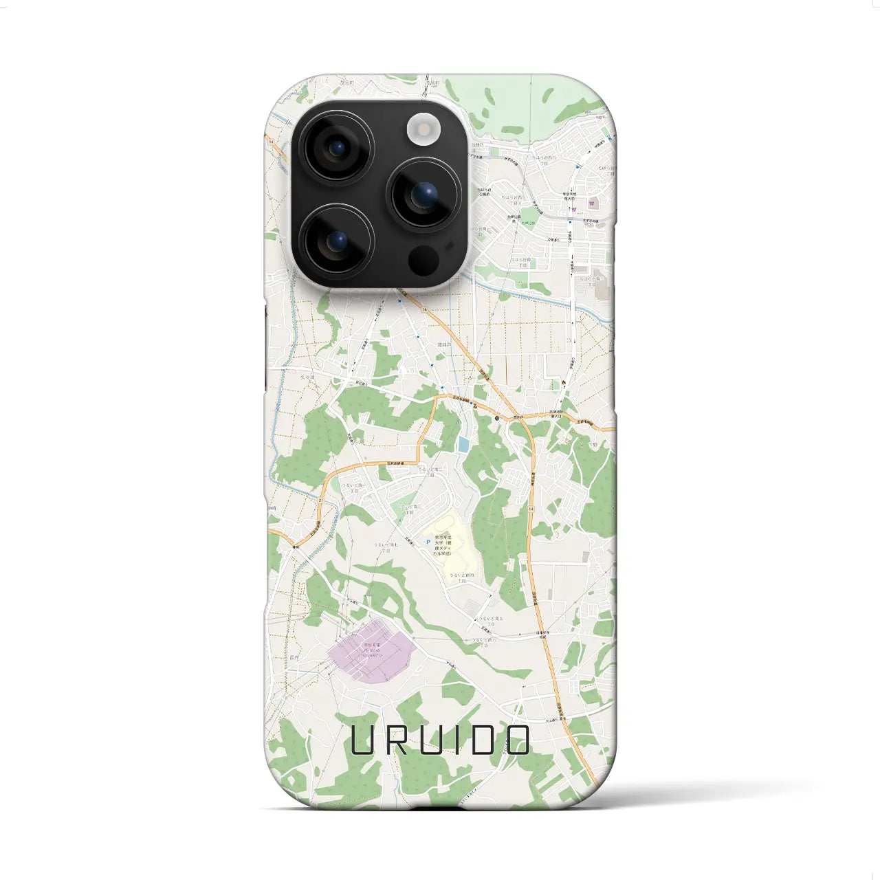 【潤井戸(千葉県)】地図柄iPhoneケース(バックカバータイプ)