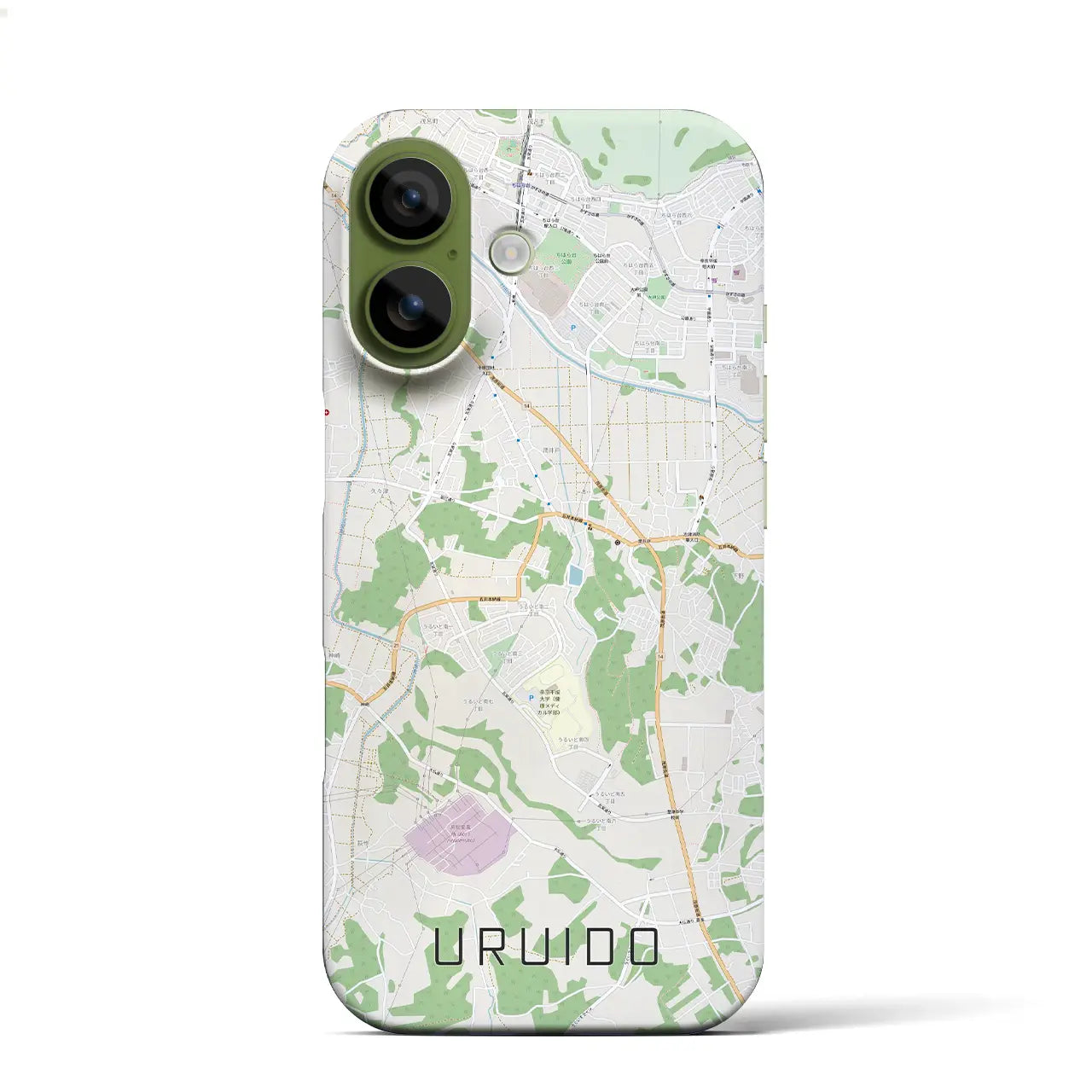 【潤井戸(千葉県)】地図柄iPhoneケース(バックカバータイプ)ブラック・iPhone 17 Pro Max 用