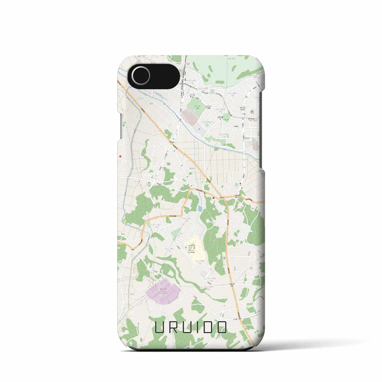 【潤井戸(千葉県)】地図柄iPhoneケース(バックカバータイプ)