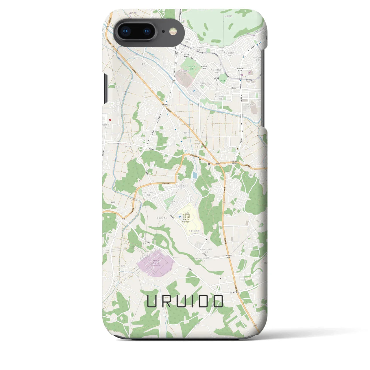 【潤井戸(千葉県)】地図柄iPhoneケース(バックカバータイプ)
