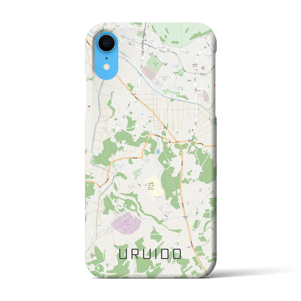 【潤井戸(千葉県)】地図柄iPhoneケース(バックカバータイプ)