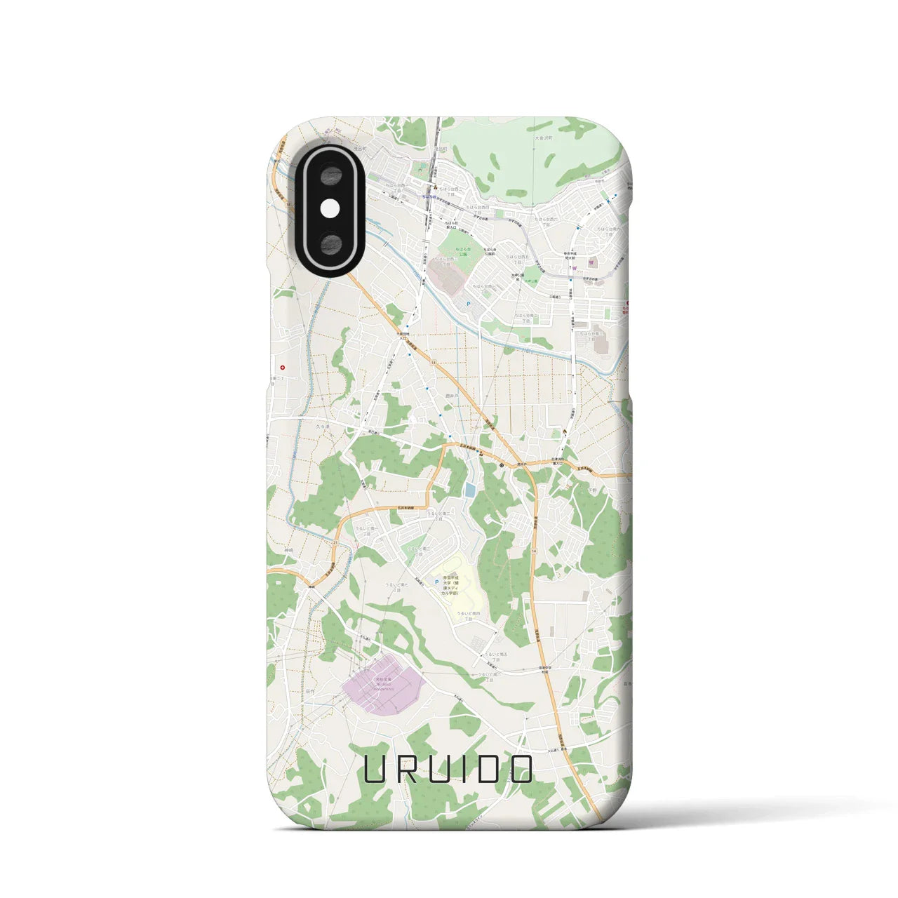 【潤井戸(千葉県)】地図柄iPhoneケース(バックカバータイプ)