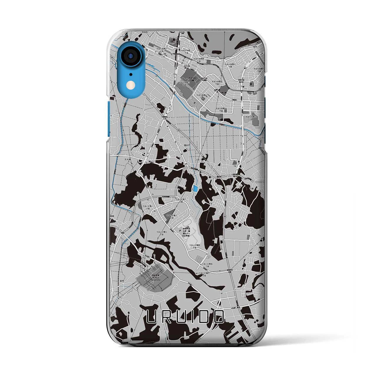 【潤井戸(千葉県)】地図柄iPhoneケース(クリアタイプ)