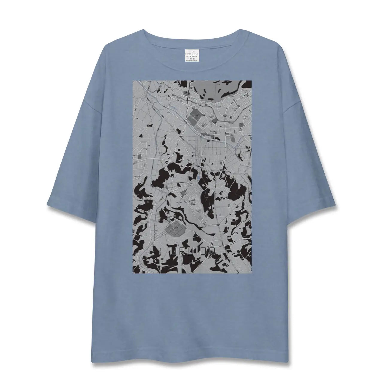 【潤井戸(千葉県)】地図柄ビッグシルエットTシャツ