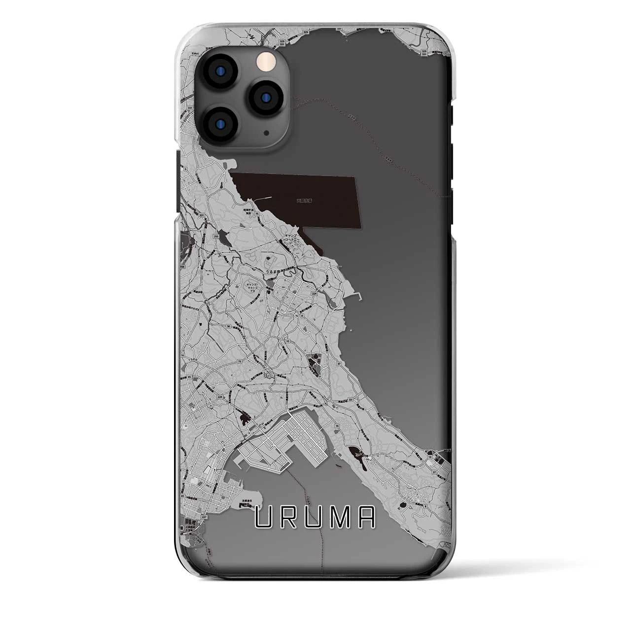 【うるま(沖縄県)】地図柄iPhoneケース(クリアタイプ)