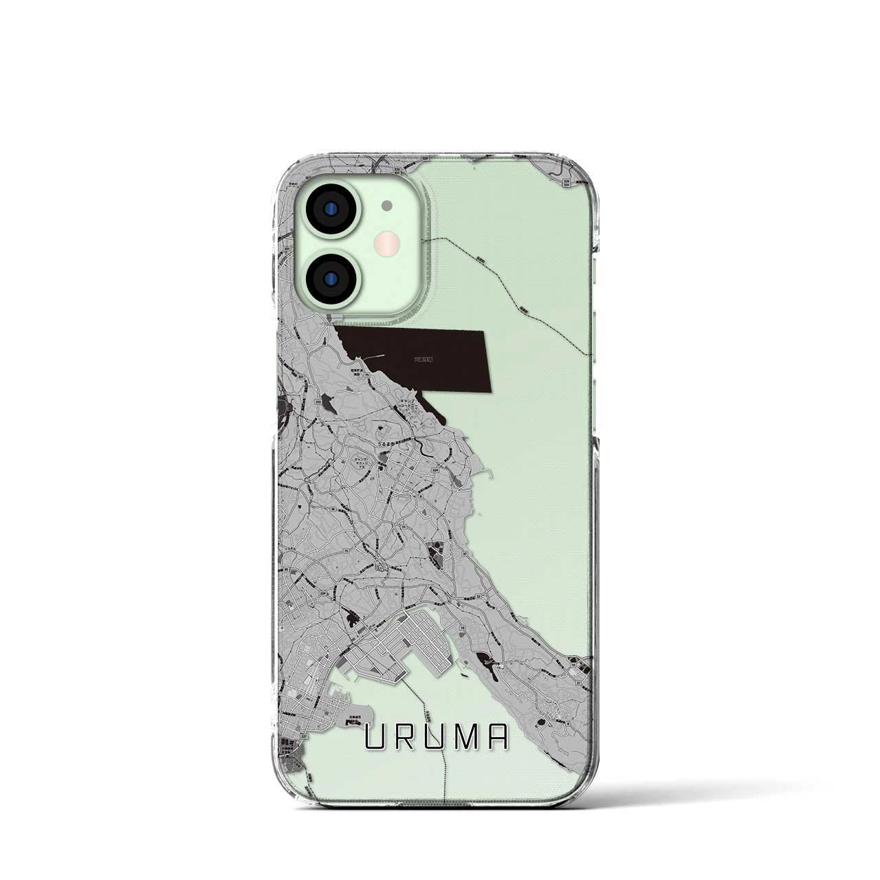 【うるま(沖縄県)】地図柄iPhoneケース(クリアタイプ)