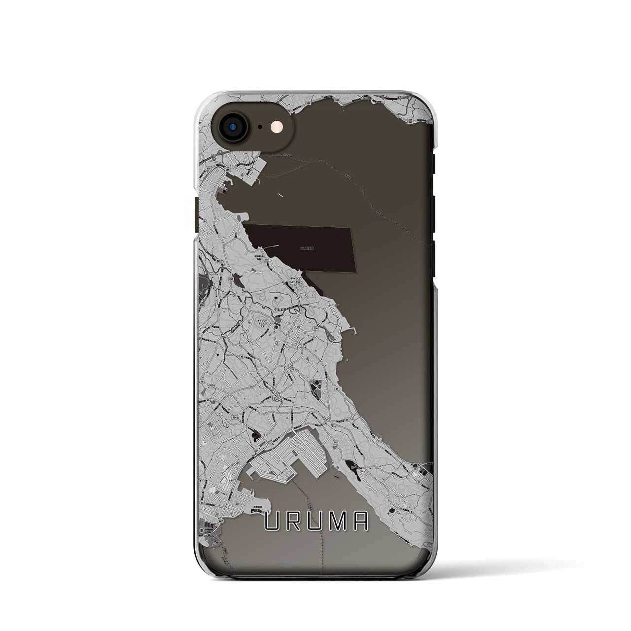 【うるま(沖縄県)】地図柄iPhoneケース(クリアタイプ)
