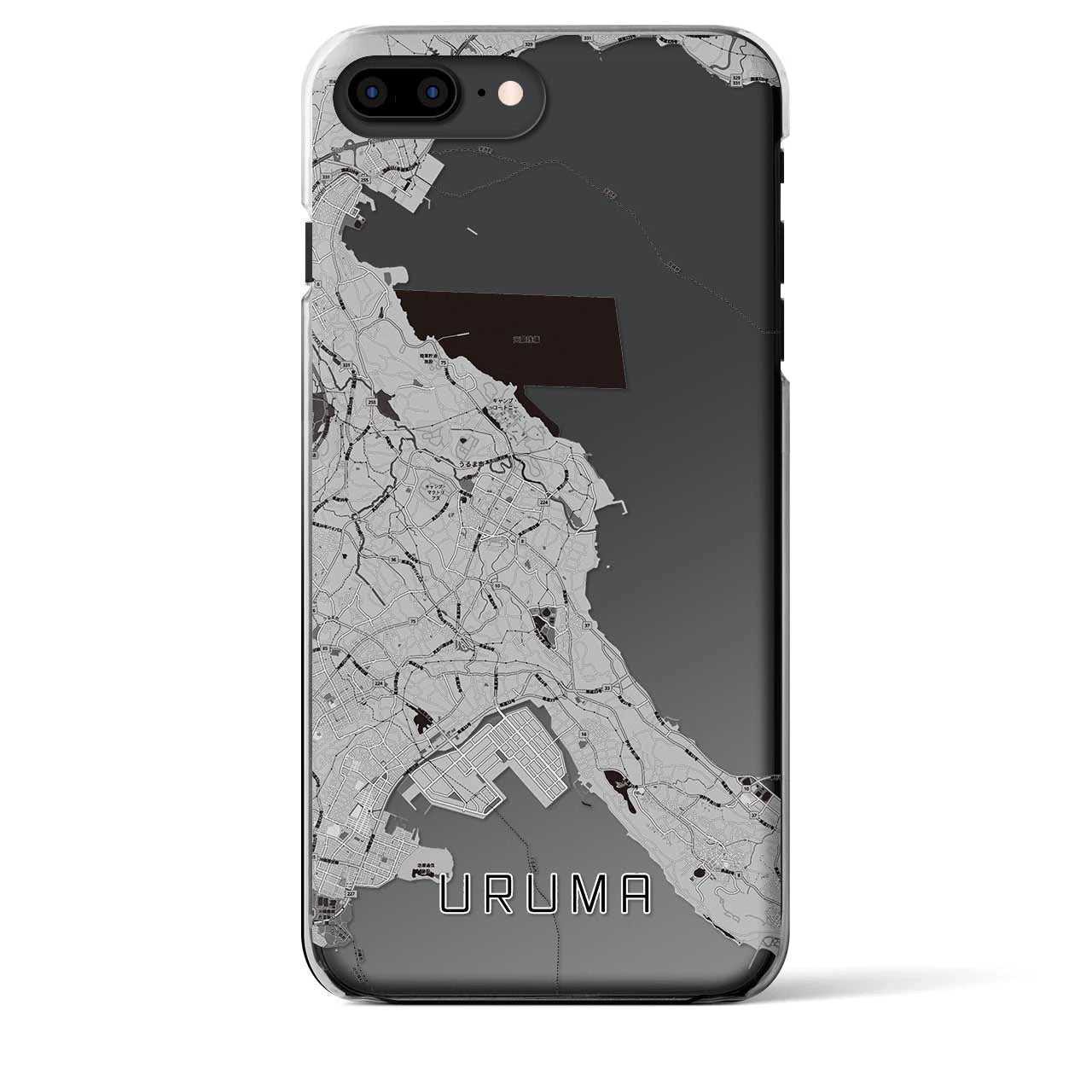 【うるま(沖縄県)】地図柄iPhoneケース(クリアタイプ)