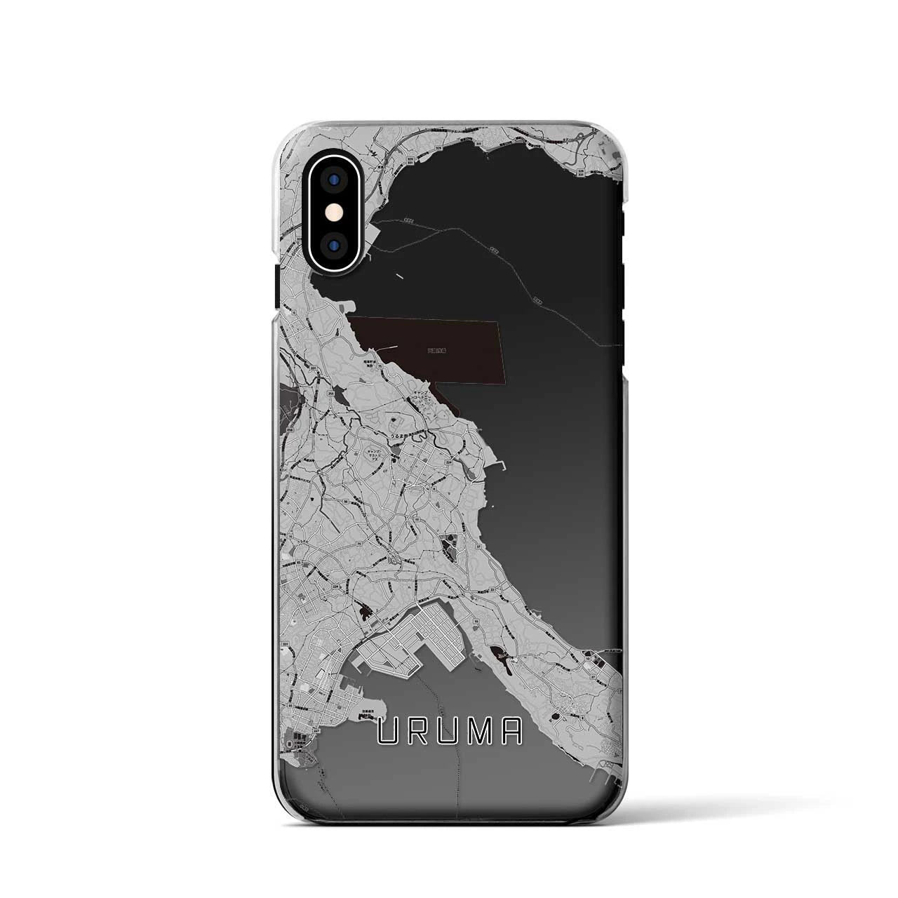 【うるま(沖縄県)】地図柄iPhoneケース(クリアタイプ)