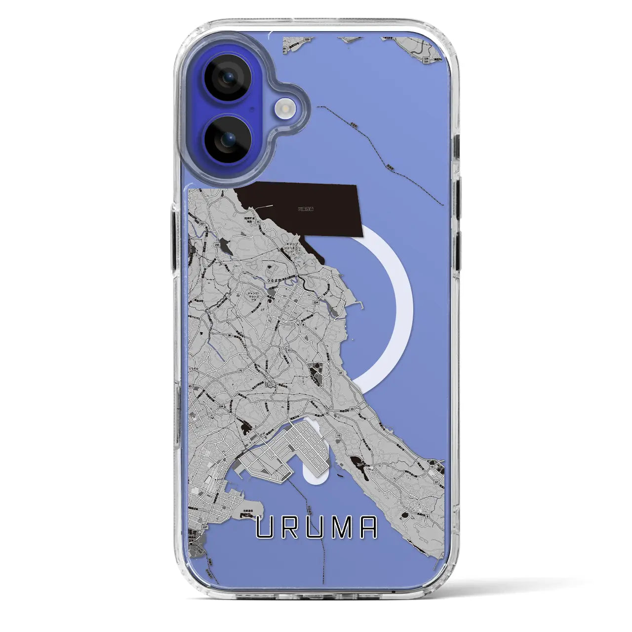 【うるま(沖縄県)】地図柄iPhoneケース(MagSafeタイプ)