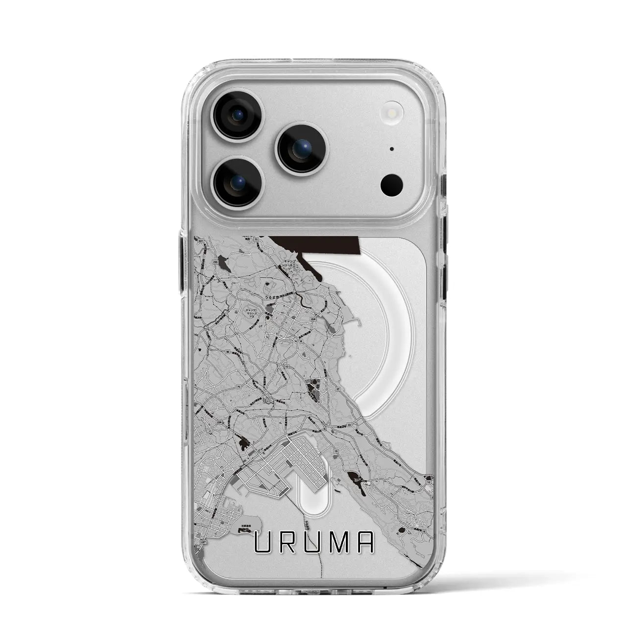 【うるま(沖縄県)】地図柄iPhoneケース(MagSafeタイプ)