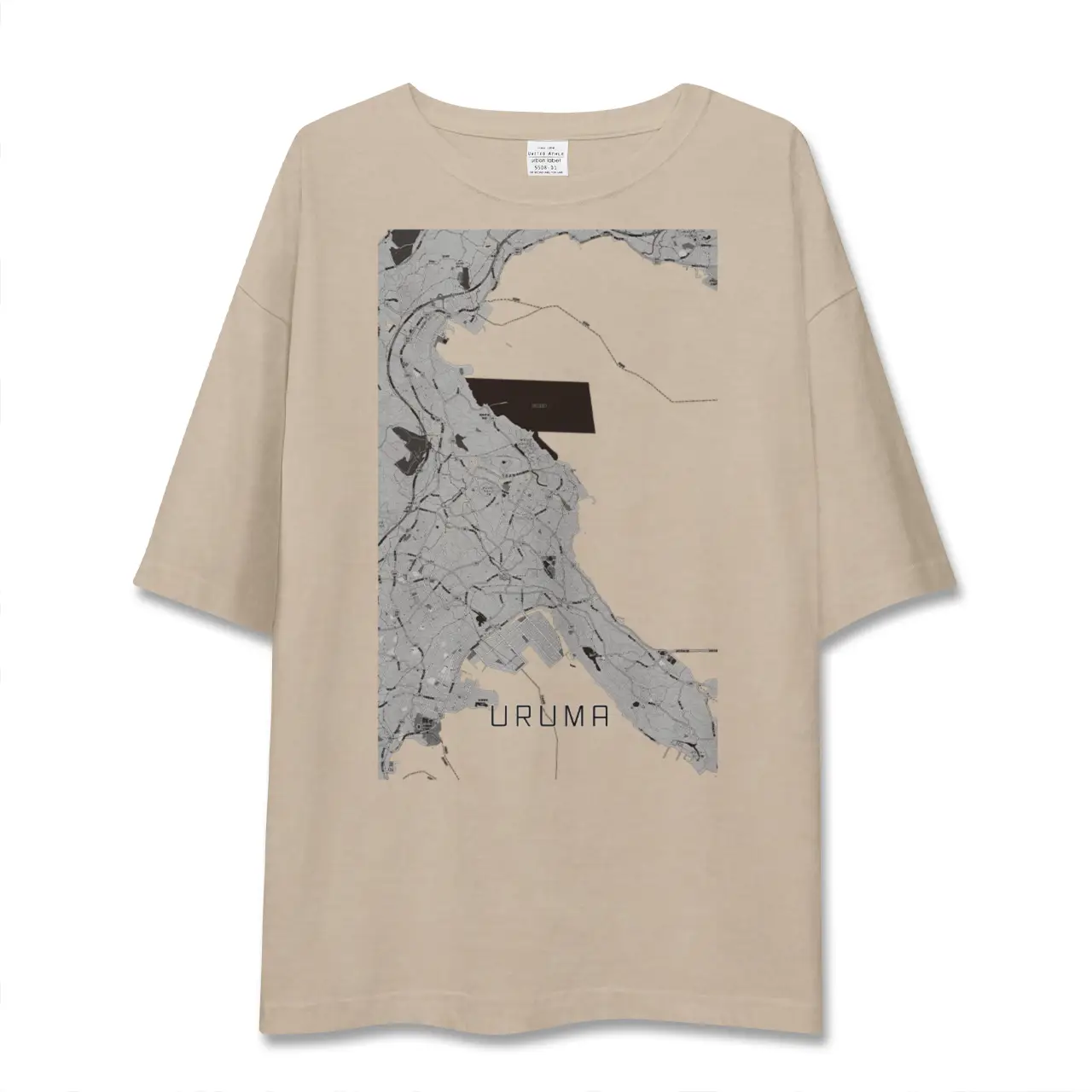 【うるま(沖縄県)】地図柄ビッグシルエットTシャツ