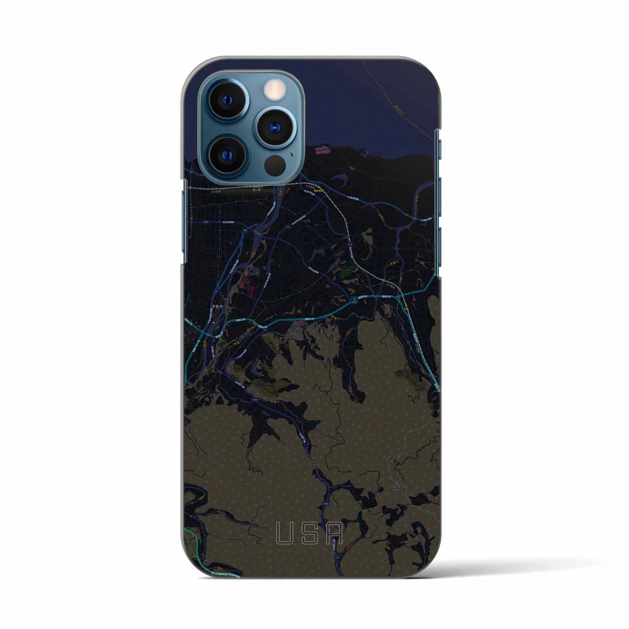 【宇佐(大分県)】地図柄iPhoneケース(バックカバータイプ)