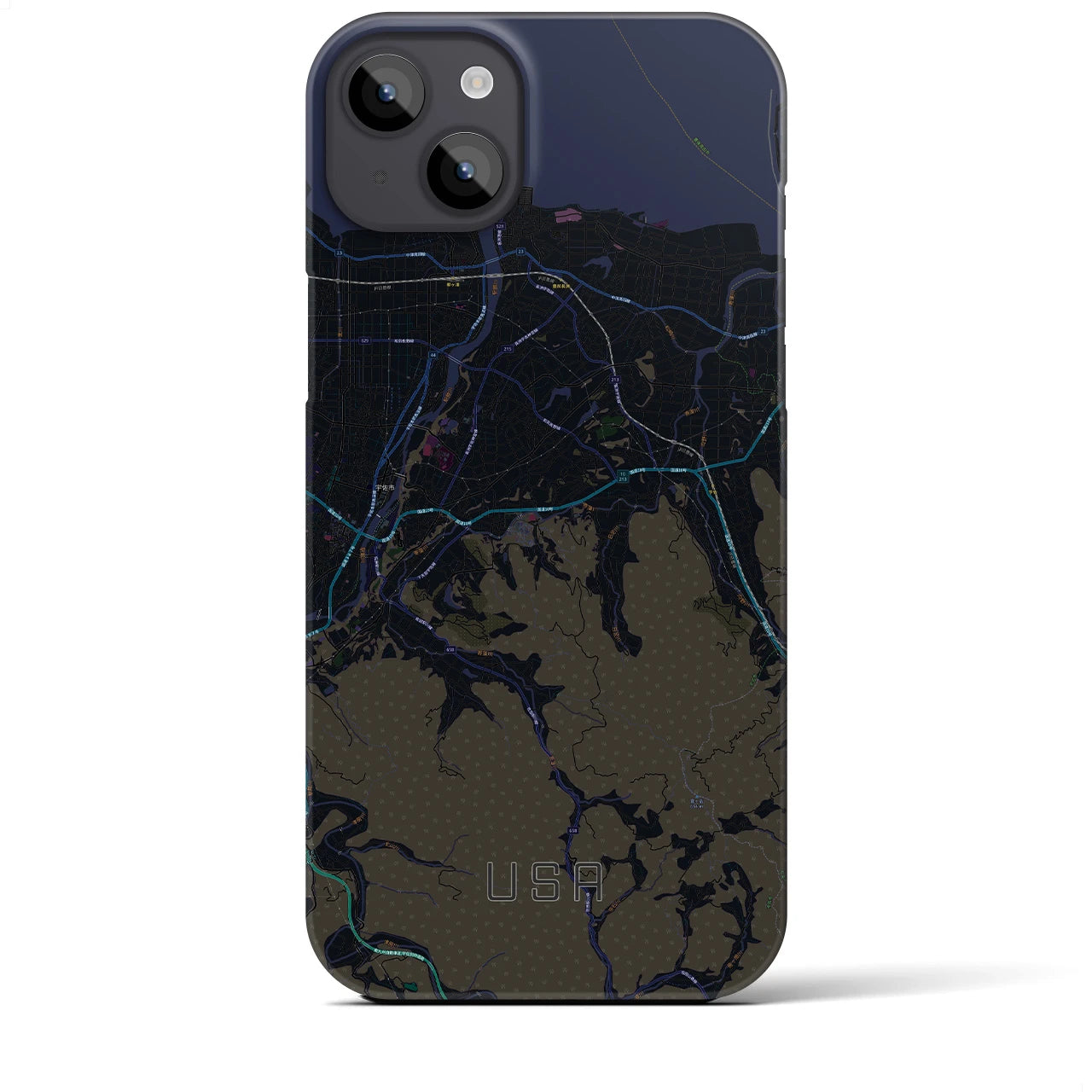 【宇佐(大分県)】地図柄iPhoneケース(バックカバータイプ)