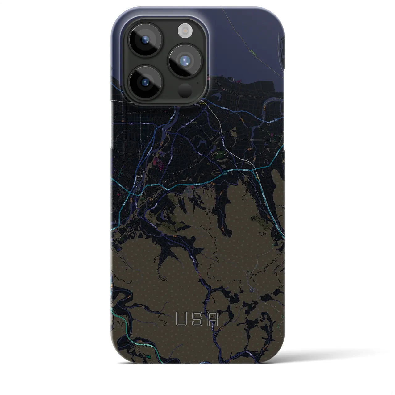 【宇佐(大分県)】地図柄iPhoneケース(バックカバータイプ)