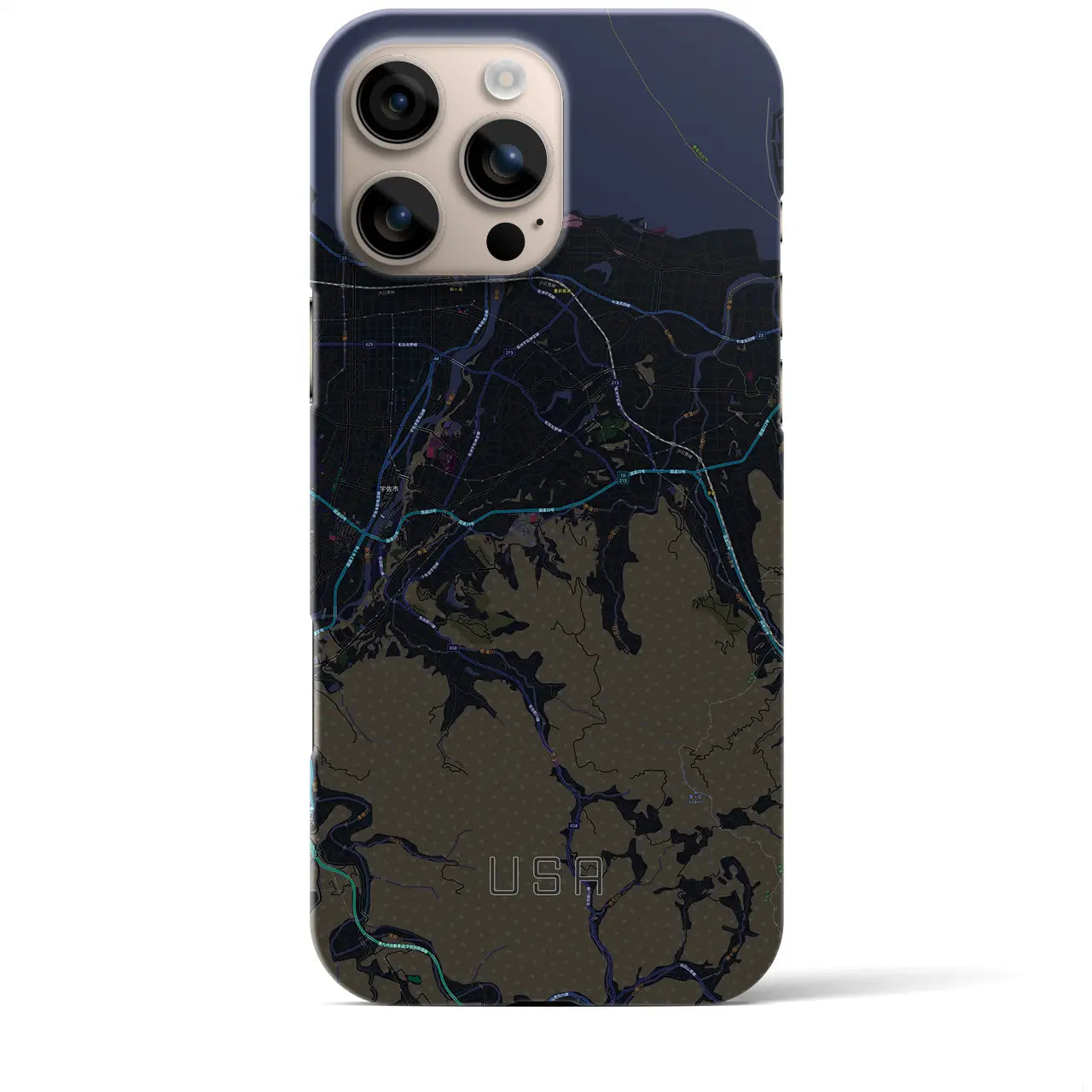 【宇佐(大分県)】地図柄iPhoneケース(バックカバータイプ)