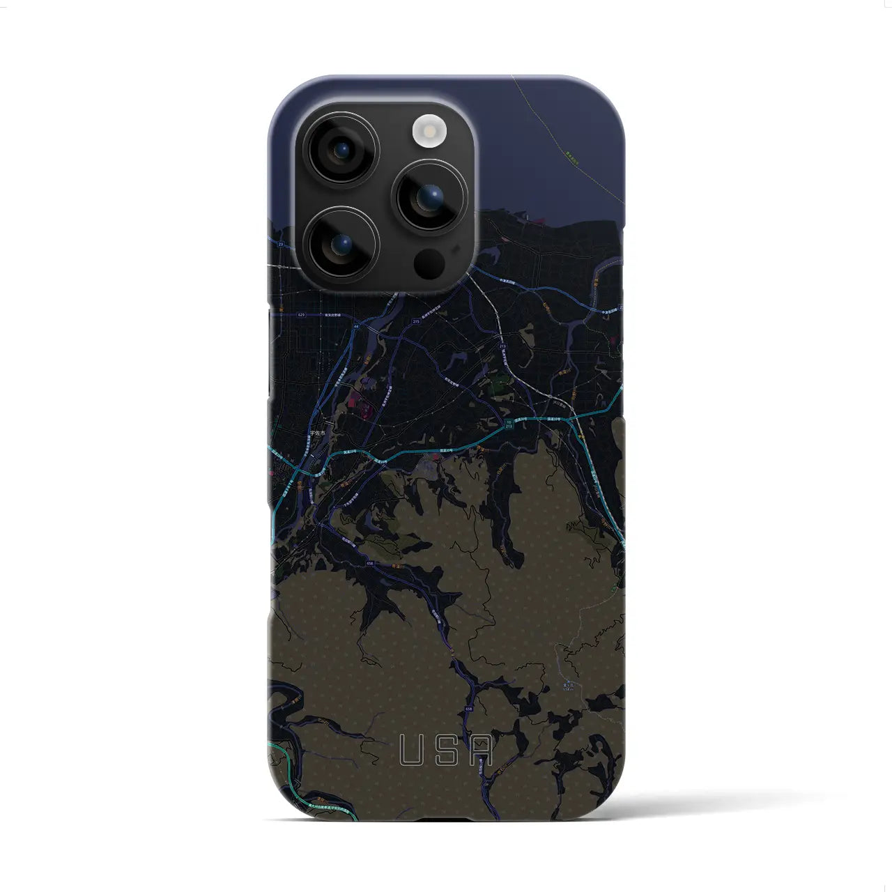 【宇佐(大分県)】地図柄iPhoneケース(バックカバータイプ)