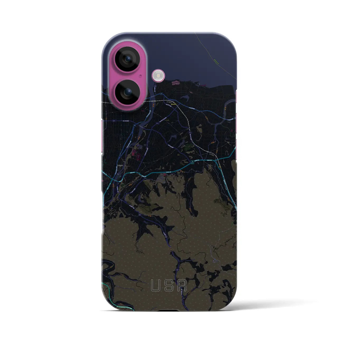 【宇佐(大分県)】地図柄iPhoneケース(バックカバータイプ)