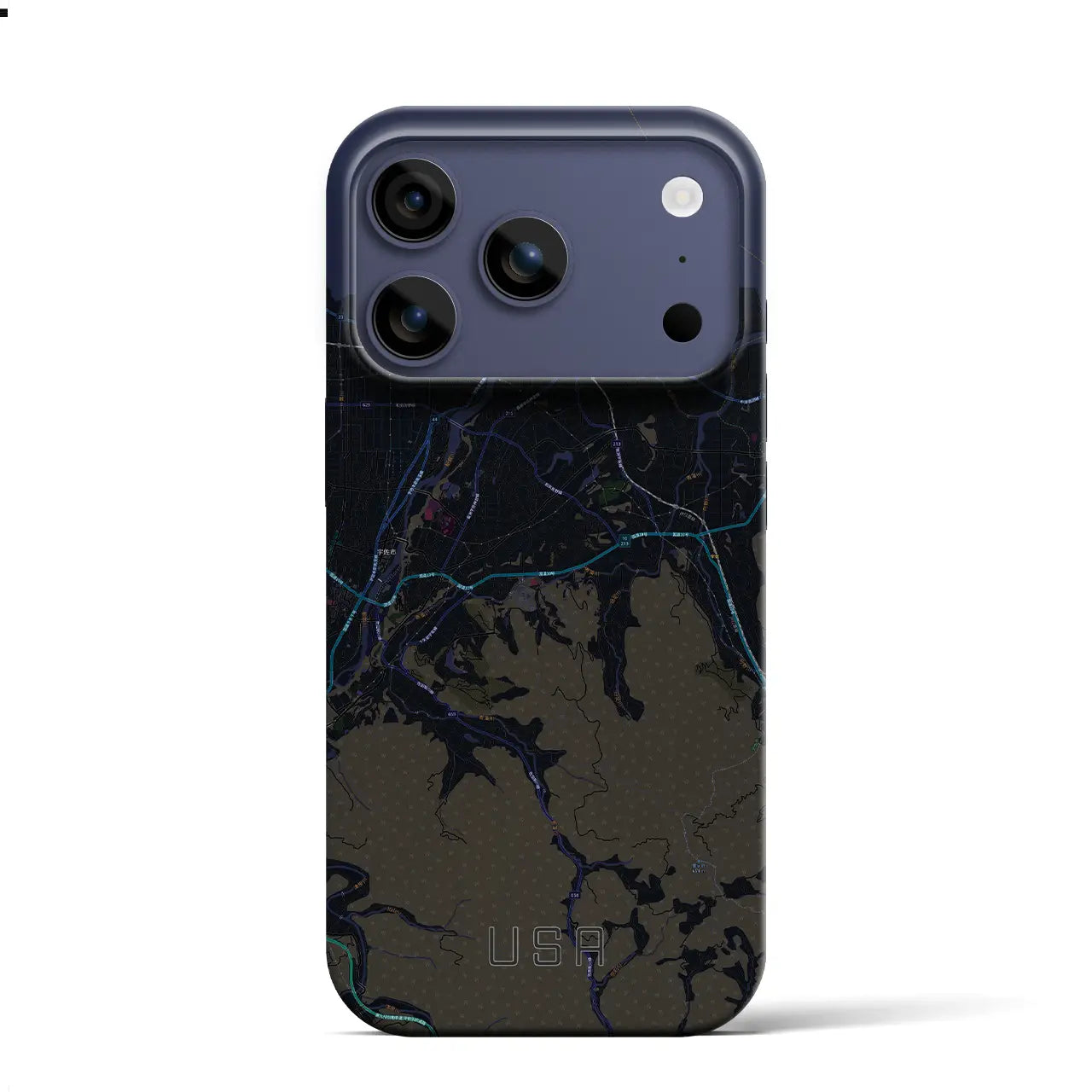 【宇佐(大分県)】地図柄iPhoneケース(バックカバータイプ)