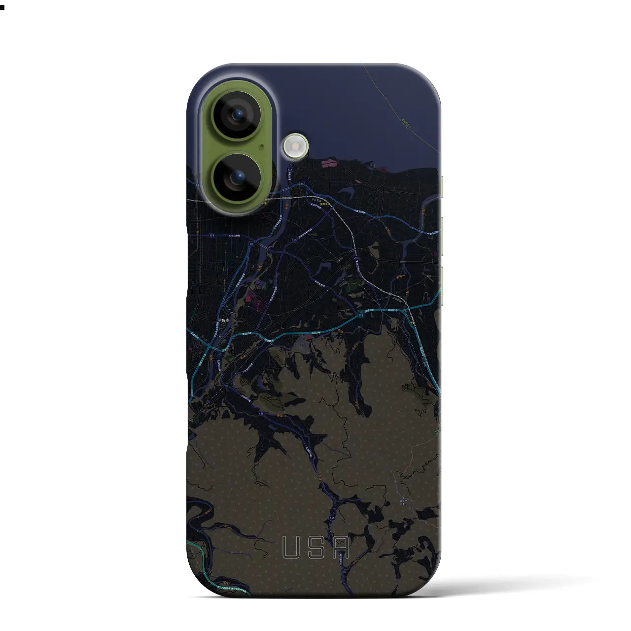 【宇佐(大分県)】地図柄iPhoneケース(バックカバータイプ)