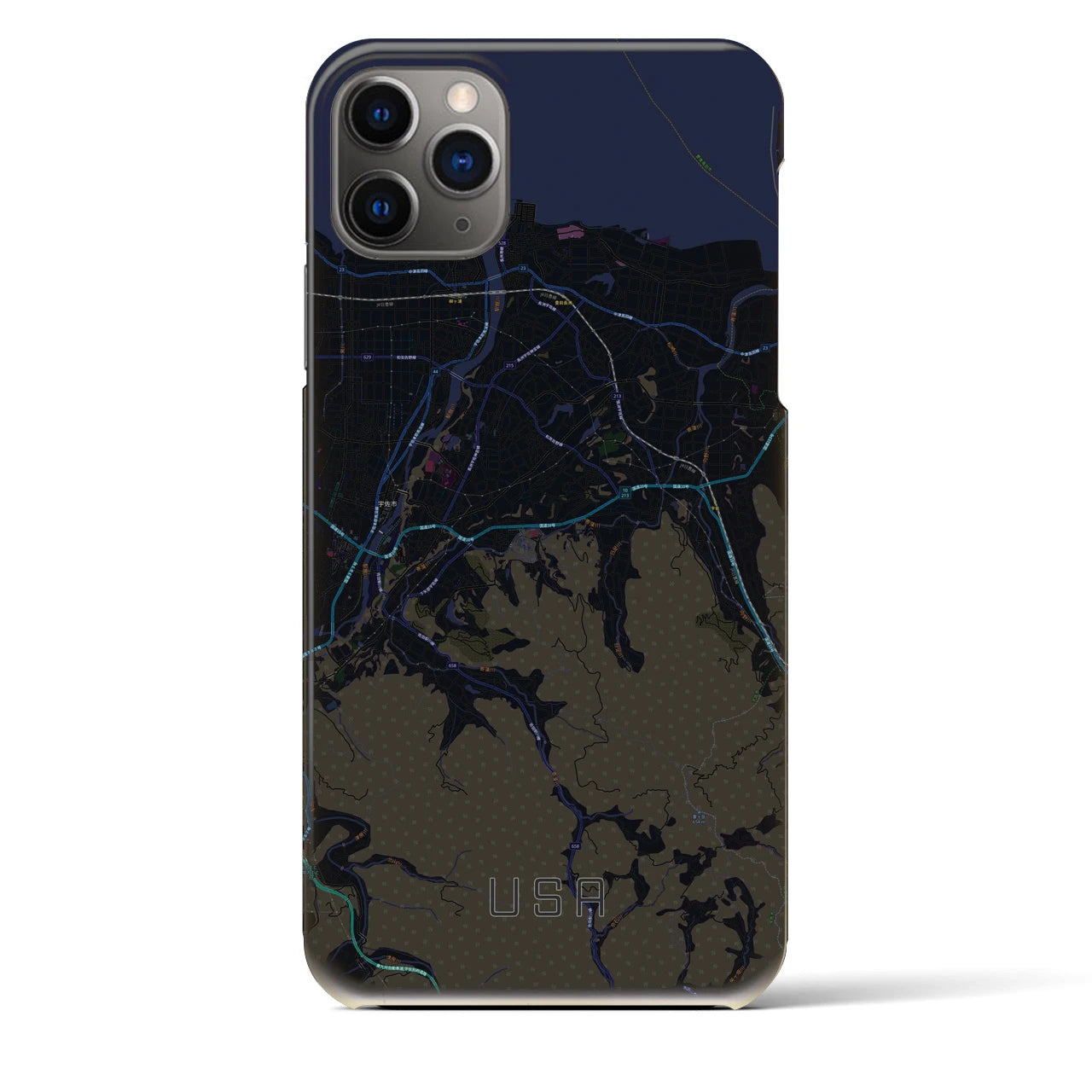 【宇佐(大分県)】地図柄iPhoneケース(バックカバータイプ)