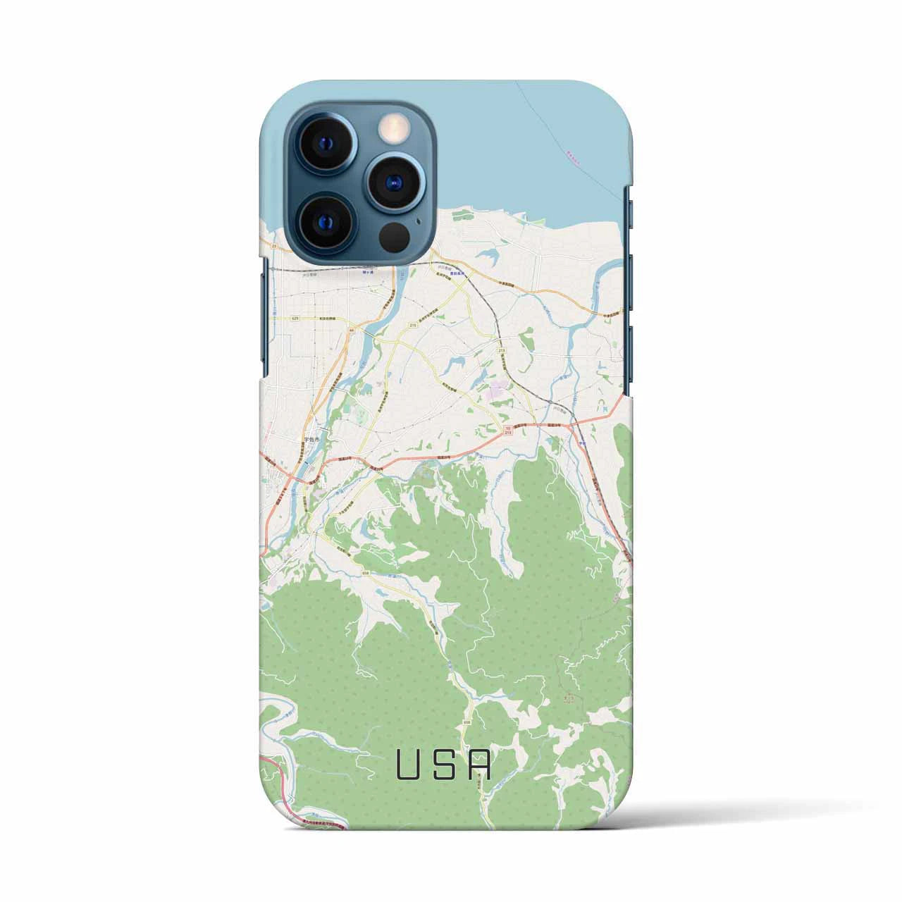 【宇佐(大分県)】地図柄iPhoneケース(バックカバータイプ)