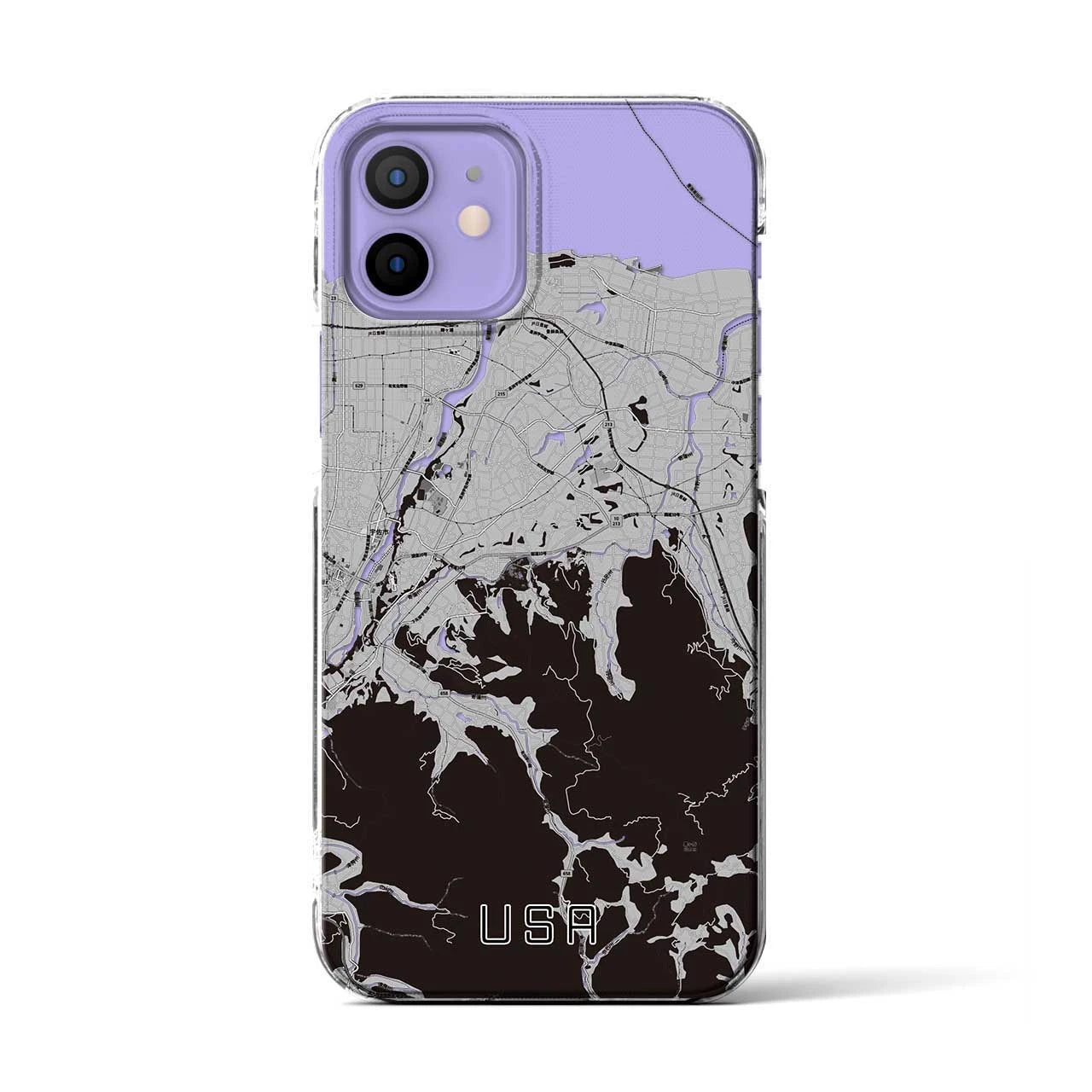 【宇佐(大分県)】地図柄iPhoneケース(クリアタイプ)